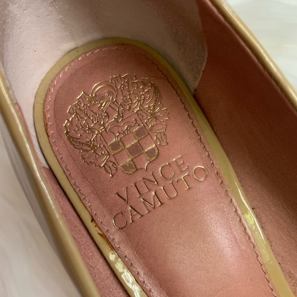 Vince Camuto Patent Leather Open Toe Pumps - Picture 8 of 8